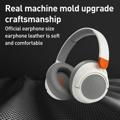 1 Pair Protein Leather Earphone Replacement Earpads For JBL JR 460NC(Titanium Grey) - Earmuff & Pad by buy2fix | Online Shopping UK | buy2fix