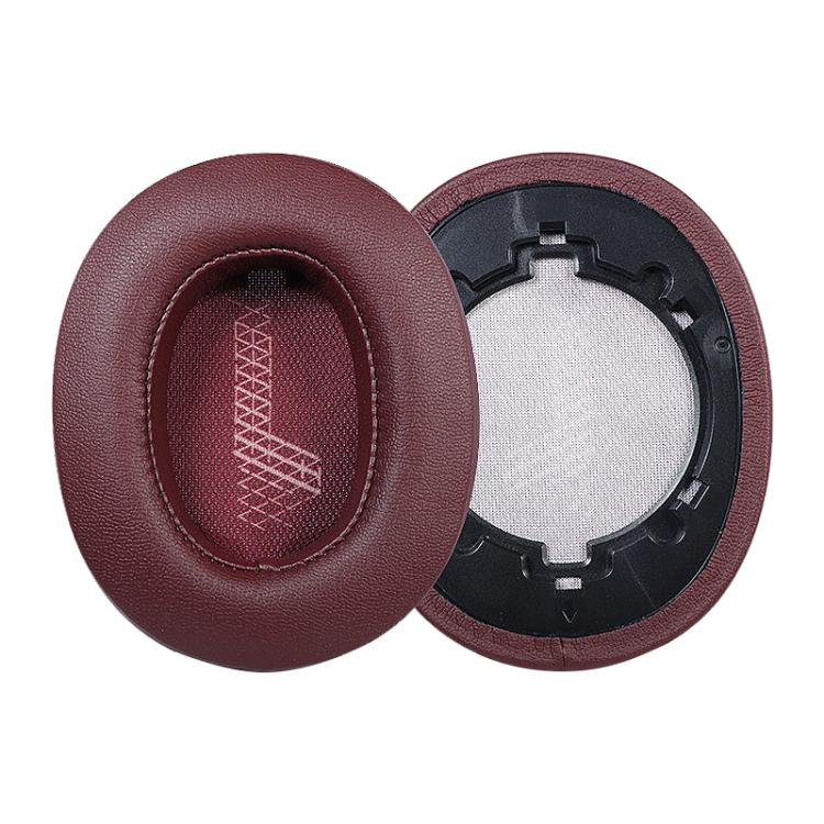 1 Pair Protein Leather Earphone Replacement Earpads For JBL Live 500BT(Dark Red) - Earmuff & Pad by buy2fix | Online Shopping UK | buy2fix