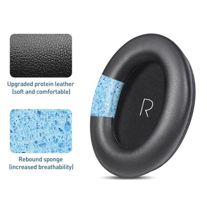 1 Pair Protein Leather Earphone Replacement Earpads For JBL Tour One M2(Black) - Earmuff & Pad by buy2fix | Online Shopping UK | buy2fix