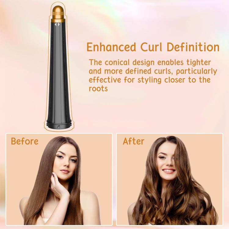 Long Conical Curling Iron Accessories For Dyson Airwrap HS01/ HS05 / HS08(Gold) - For Dyson Accessories by buy2fix | Online Shopping UK | buy2fix