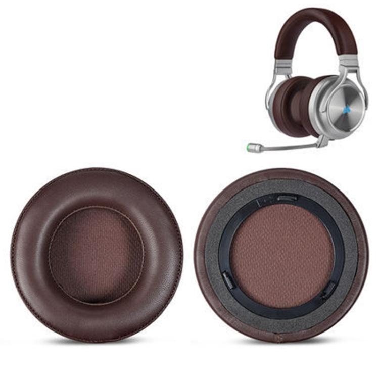 1 Pair Lambskin Replacement Earpads For Corsair Virtuoso RGB WIRELESS XT(Brown) - Earmuff & Pad by buy2fix | Online Shopping UK | buy2fix