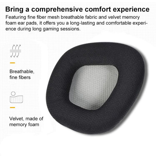 1 Pair Protein Leather and Ice Silk Cloth Cotton Replacement Earpads For Corsair VOID PRO RGB SE(Black) - Earmuff & Pad by buy2fix | Online Shopping UK | buy2fix