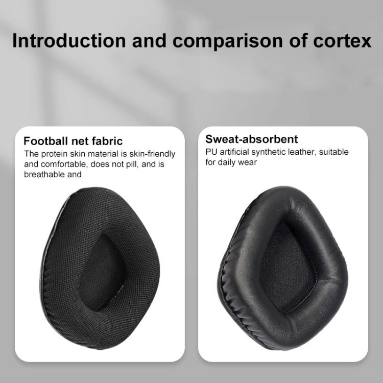 1 Pair Protein Leather and Ice Silk Cloth Cotton Replacement Earpads For Corsair VOID PRO RGB SE(Black) - Earmuff & Pad by buy2fix | Online Shopping UK | buy2fix