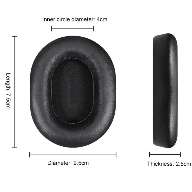 1 Pair Protein Leather Replacement Earpads For Baseus D05(Black) - Earmuff & Pad by buy2fix | Online Shopping UK | buy2fix