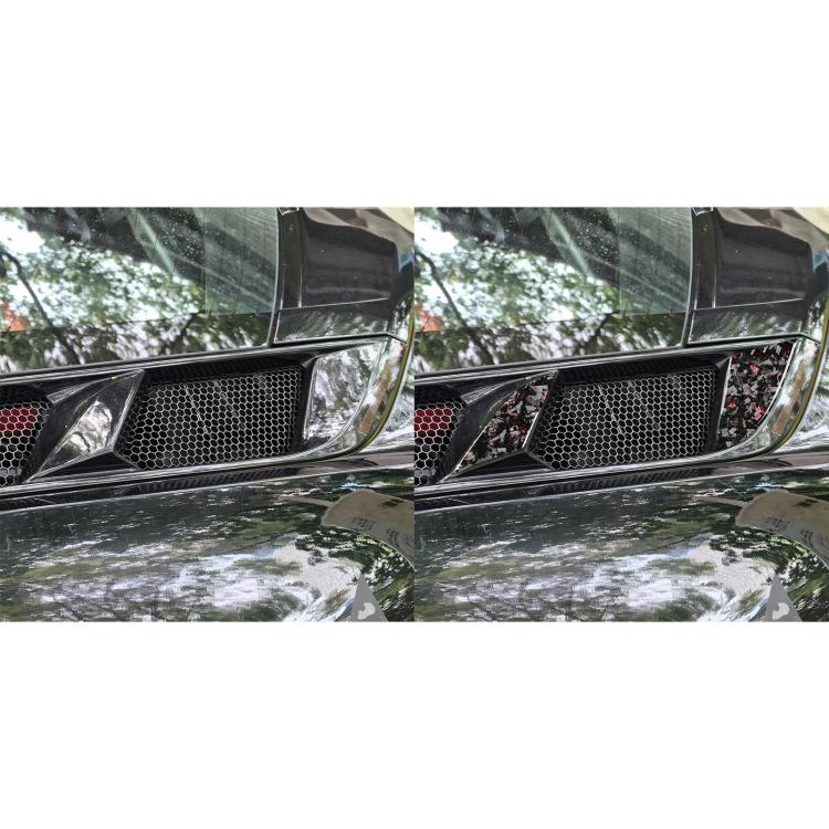 6pcs/Set Forged Gold Foil Carbon Fiber Car Engine Side Vents Decorative Sticker for Chevrolet Corvette C8 2020-, Left and Right Driver(Red) - Car Interior Mouldings by buy2fix | Online Shopping UK | buy2fix