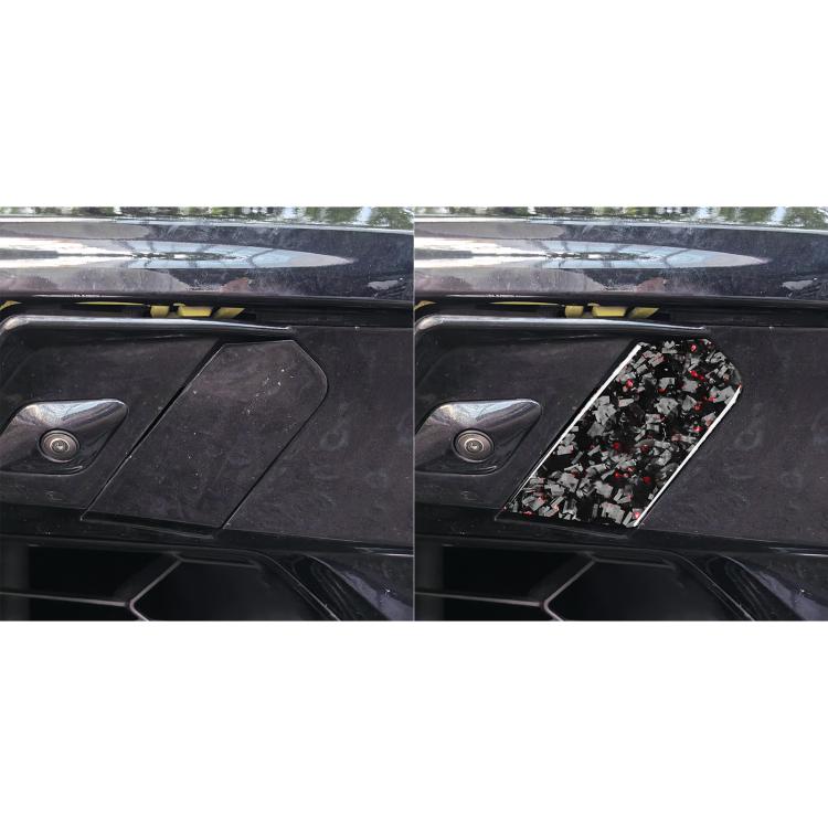 2pcs/Set Forged Gold Foil Carbon Fiber Car Trailer Hook Decorative Sticker for Chevrolet Corvette C8 2020-, Left and Right Driver(Red) - Car Interior Mouldings by buy2fix | Online Shopping UK | buy2fix