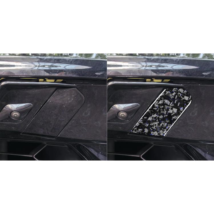 2pcs/Set Forged Gold Foil Carbon Fiber Car Trailer Hook Decorative Sticker for Chevrolet Corvette C8 2020-, Left and Right Driver(Blue) - Car Interior Mouldings by buy2fix | Online Shopping UK | buy2fix