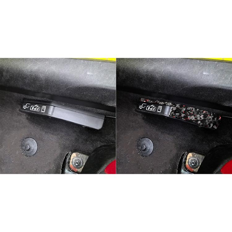 2pcs/Set Forged Gold Foil Carbon Fiber Car Door Lock Switch Decorative Sticker for Chevrolet Corvette C8 2020-, Left and Right Driver(Red) - Car Interior Mouldings by buy2fix | Online Shopping UK | buy2fix