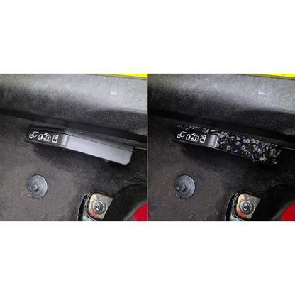 2pcs/Set Forged Gold Foil Carbon Fiber Car Door Lock Switch Decorative Sticker for Chevrolet Corvette C8 2020-, Left and Right Driver(Blue) - Car Interior Mouldings by buy2fix | Online Shopping UK | buy2fix