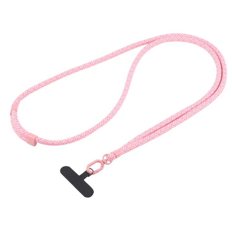 Universal Colorful Buckle Adjustable Mobile Phone Anti-lost Crossbody Lanyard(Pink White) - Lanyards & Wrist Straps by buy2fix | Online Shopping UK | buy2fix