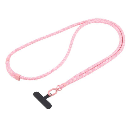 Universal Colorful Buckle Adjustable Mobile Phone Anti-lost Crossbody Lanyard(Pink White) - Lanyards & Wrist Straps by buy2fix | Online Shopping UK | buy2fix