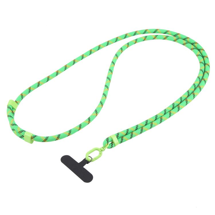 Universal Colorful Buckle Adjustable Mobile Phone Anti-lost Crossbody Lanyard(Green Black Yellow X Pattern) - Lanyards & Wrist Straps by buy2fix | Online Shopping UK | buy2fix