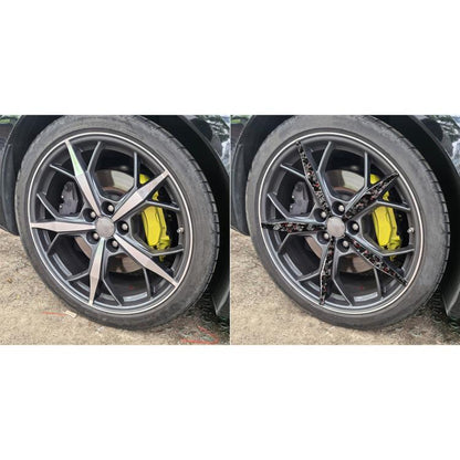 20pcs/Set Forged Gold Foil Carbon Fiber Car Wheels Decorative Sticker for Chevrolet Corvette C8 2020-, Left and Right Driver(Red) - Car Interior Mouldings by buy2fix | Online Shopping UK | buy2fix