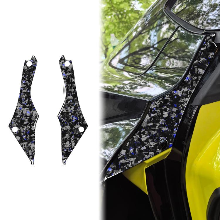 2pcs/Set Forged Gold Foil Carbon Fiber Car Rear Door Inside Frame Decorative Sticker for Chevrolet Corvette C8 2020-, Left and Right Driver(Blue) - Car Interior Mouldings by buy2fix | Online Shopping UK | buy2fix