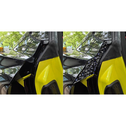 2pcs/Set Forged Gold Foil Carbon Fiber Car Rear Door Inside Frame Decorative Sticker for Chevrolet Corvette C8 2020-, Left and Right Driver(Blue) - Car Interior Mouldings by buy2fix | Online Shopping UK | buy2fix