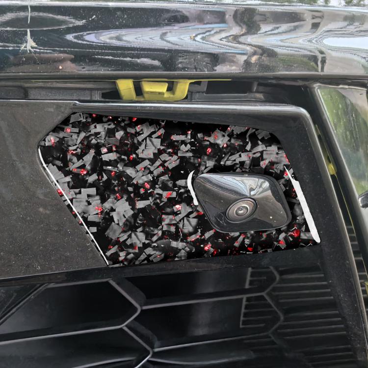 2pcs/Set Forged Gold Foil Carbon Fiber Car Door Radar Decorative Sticker for Chevrolet Corvette C8 2020-, Left and Right Driver(Red) - Car Interior Mouldings by buy2fix | Online Shopping UK | buy2fix