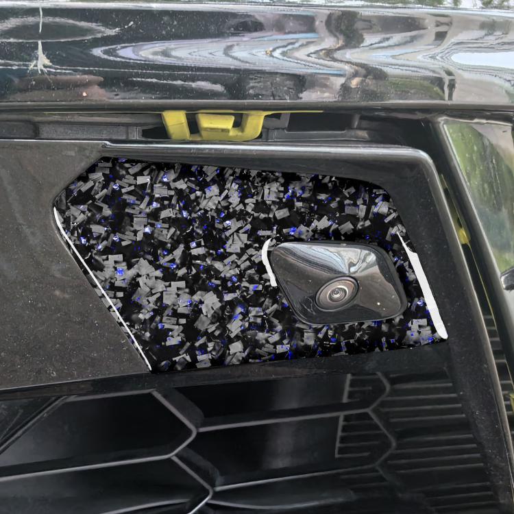 2pcs/Set Forged Gold Foil Carbon Fiber Car Door Radar Decorative Sticker for Chevrolet Corvette C8 2020-, Left and Right Driver(Blue) - Car Interior Mouldings by buy2fix | Online Shopping UK | buy2fix