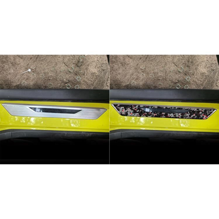 2pcs/Set Forged Gold Foil Carbon Fiber Car Threshold Decorative Sticker for Chevrolet Corvette C8 2020-, Left and Right Driver(Red) - Car Interior Mouldings by buy2fix | Online Shopping UK | buy2fix