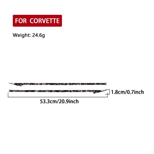 2pcs/Set Forged Gold Foil Carbon Fiber Car Taillight Decorative Sticker for Chevrolet Corvette C8 2020-, Left and Right Driver(Red) - Car Interior Mouldings by buy2fix | Online Shopping UK | buy2fix