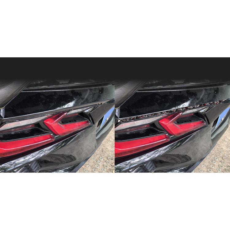 2pcs/Set Forged Gold Foil Carbon Fiber Car Taillight Decorative Sticker for Chevrolet Corvette C8 2020-, Left and Right Driver(Red) - Car Interior Mouldings by buy2fix | Online Shopping UK | buy2fix