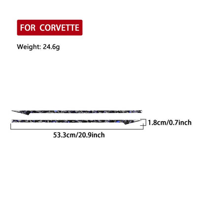 2pcs/Set Forged Gold Foil Carbon Fiber Car Taillight Decorative Sticker for Chevrolet Corvette C8 2020-, Left and Right Driver(Blue) - Car Interior Mouldings by buy2fix | Online Shopping UK | buy2fix