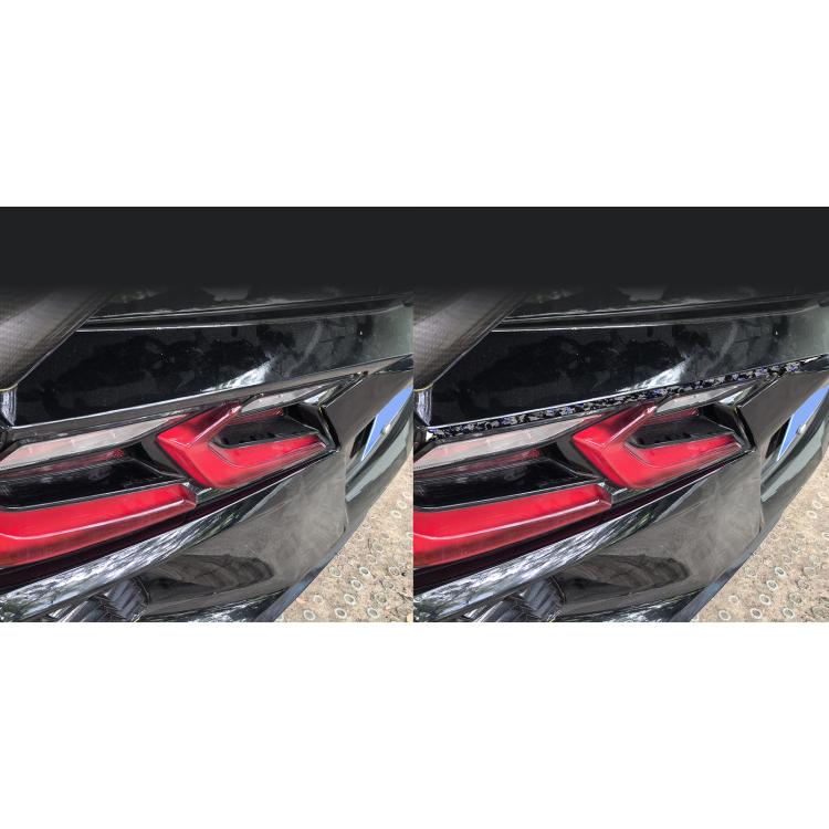 2pcs/Set Forged Gold Foil Carbon Fiber Car Taillight Decorative Sticker for Chevrolet Corvette C8 2020-, Left and Right Driver(Blue) - Car Interior Mouldings by buy2fix | Online Shopping UK | buy2fix