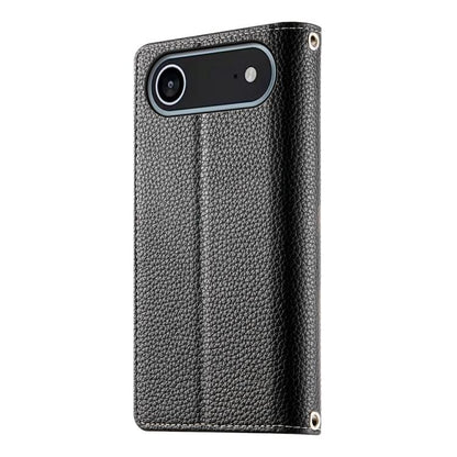 For iPhone Air Stitching Multi-card Zipper Wallet Leather Phone Case with Short Strap(Black) - iPhone Air Cases by buy2fix | Online Shopping UK | buy2fix