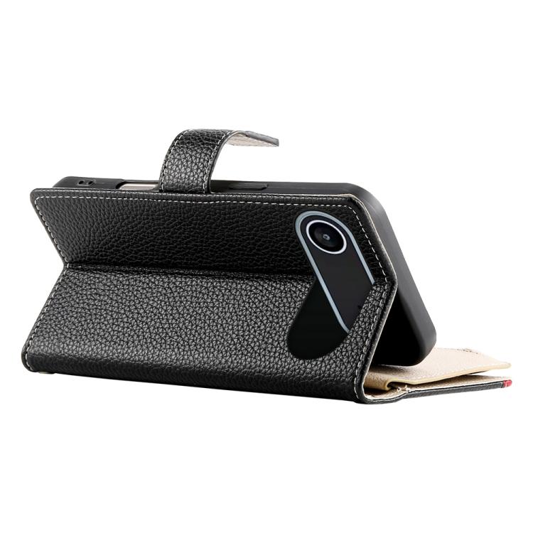 For iPhone Air Stitching Multi-card Zipper Wallet Leather Phone Case with Short Strap(Black) - iPhone Air Cases by buy2fix | Online Shopping UK | buy2fix
