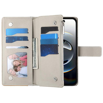 For iPhone Air Stitching Multi-card Zipper Wallet Leather Phone Case with Short Strap(Brown) - iPhone Air Cases by buy2fix | Online Shopping UK | buy2fix