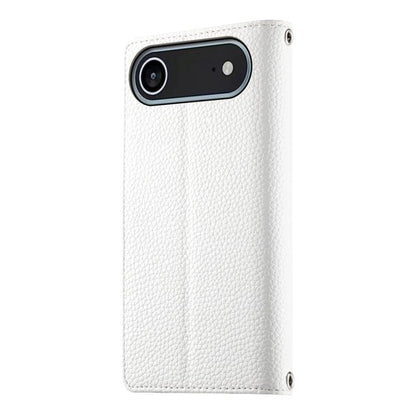 For iPhone Air Stitching Multi-card Zipper Wallet Leather Phone Case with Short Strap(White) - iPhone Air Cases by buy2fix | Online Shopping UK | buy2fix