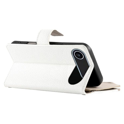 For iPhone Air Stitching Multi-card Zipper Wallet Leather Phone Case with Short Strap(White) - iPhone Air Cases by buy2fix | Online Shopping UK | buy2fix