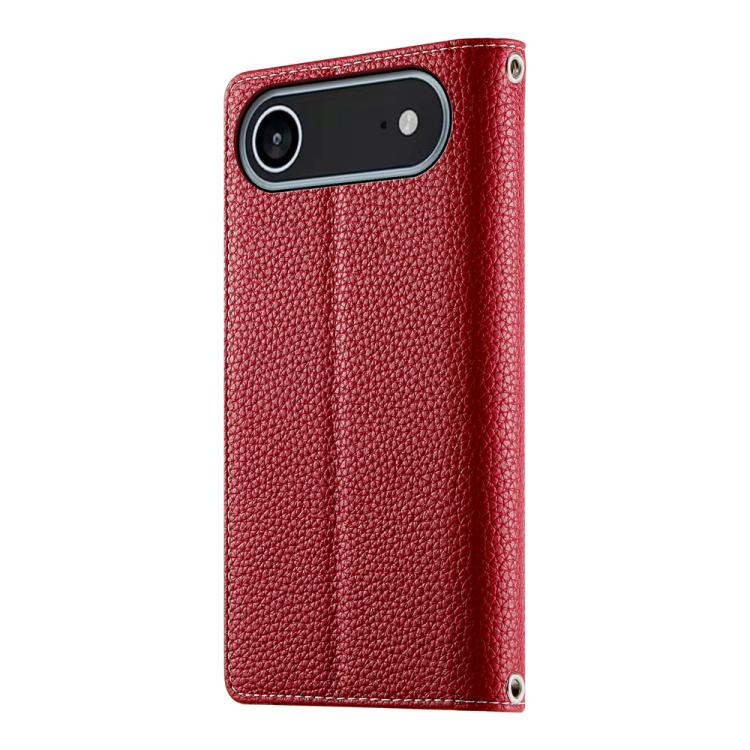 For iPhone Air Stitching Multi-card Zipper Wallet Leather Phone Case with Short Strap(Red) - iPhone Air Cases by buy2fix | Online Shopping UK | buy2fix