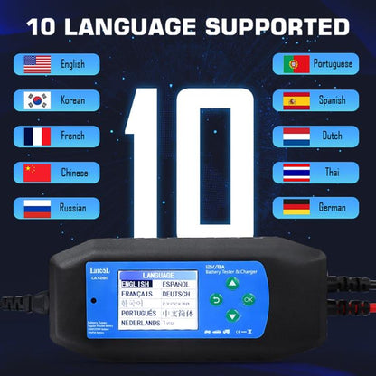 CAT-280 2 in 1 Car Battery Charger & Color Screen Battery Tester, US Plug - Electronic Test by buy2fix | Online Shopping UK | buy2fix