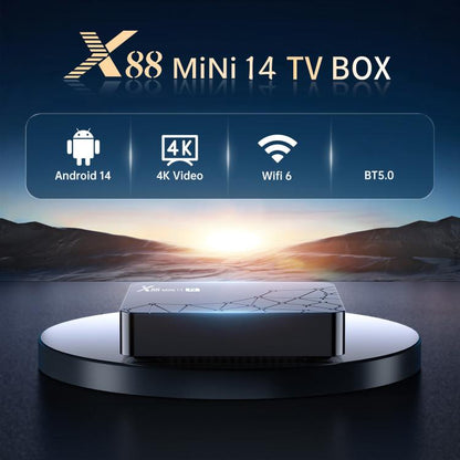 X88 mini 14 TV Android 14 Smart HD TV Box, RK3518 Quad-Core 64bit Cortex-A53, Memory:2GB+16GB(EU Plug) - Others by buy2fix | Online Shopping UK | buy2fix