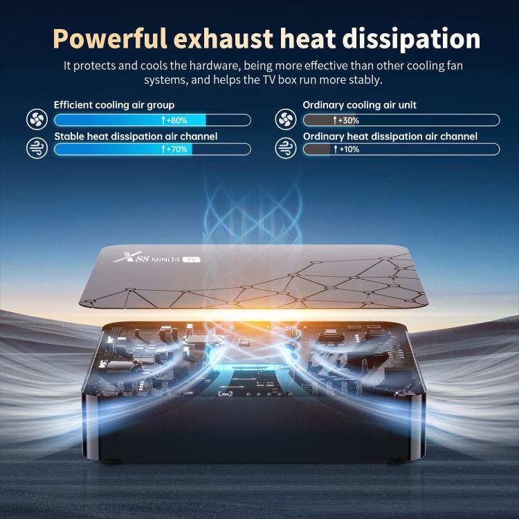 X88 mini 14 TV Android 14 Smart HD TV Box, RK3518 Quad-Core 64bit Cortex-A53, Memory:2GB+16GB(EU Plug) - Others by buy2fix | Online Shopping UK | buy2fix