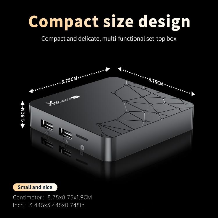 X88 mini 14 TV Android 14 Smart HD TV Box, RK3518 Quad-Core 64bit Cortex-A53, Memory:2GB+16GB(UK Plug) - Others by buy2fix | Online Shopping UK | buy2fix