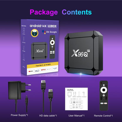 X96Q Android 14 Smart TV Box, RK3518 Quad-Core Cortex-A53, Memory:2GB+16GB(US Plug) - Others by buy2fix | Online Shopping UK | buy2fix