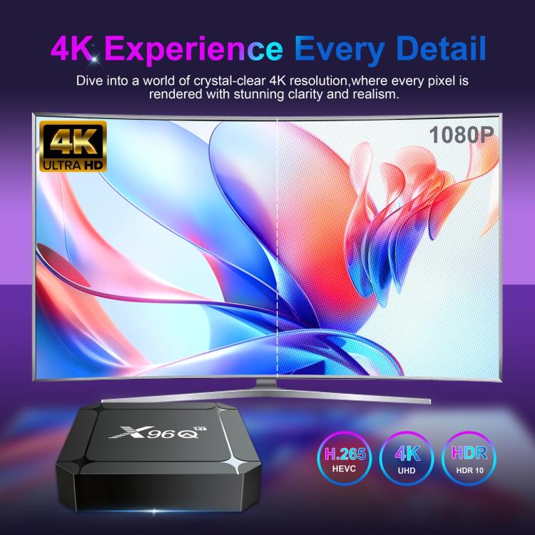X96Q Android 14 Smart TV Box, RK3518 Quad-Core Cortex-A53, Memory:2GB+16GB(US Plug) - Others by buy2fix | Online Shopping UK | buy2fix