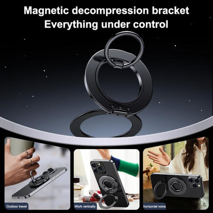 Multifunctional 360 Degree Rotating Magnetic Ring Phone Holder(Silver) - Ring Holder by buy2fix | Online Shopping UK | buy2fix