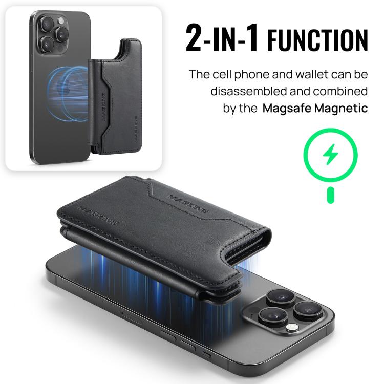 MAGKING K3 Series MagSafe RFID Card Bag(Black) - Adhesive Card Holders by MAGKING | Online Shopping UK | buy2fix