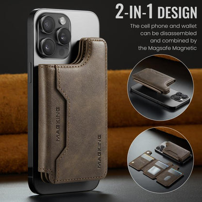 MAGKING K3 Series MagSafe RFID Card Bag(Coffee) - Adhesive Card Holders by MAGKING | Online Shopping UK | buy2fix