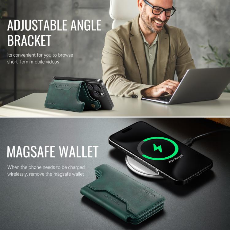 MAGKING K3 Series MagSafe RFID Card Bag(Green) - Adhesive Card Holders by MAGKING | Online Shopping UK | buy2fix