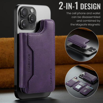 MAGKING K3 Series MagSafe RFID Card Bag(Purple) - Adhesive Card Holders by MAGKING | Online Shopping UK | buy2fix