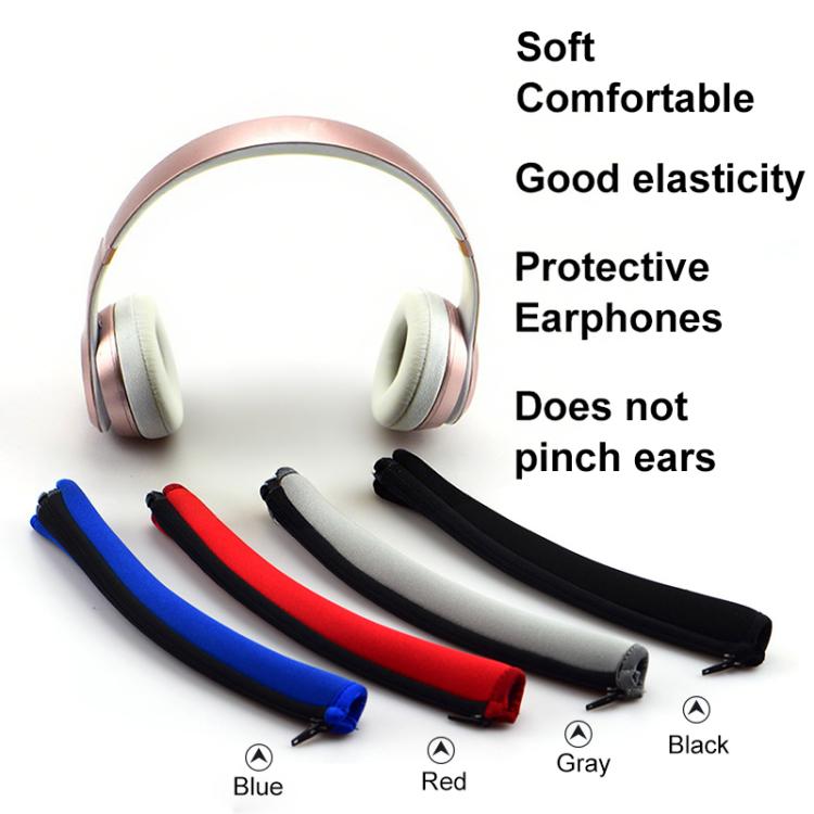For Beats Solo3 / Solo2 Neoprene Zipper Headband Cushion Pad Replacement Parts(Red) - Earmuff & Pad by buy2fix | Online Shopping UK | buy2fix