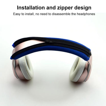 For Beats Solo3 / Solo2 Neoprene Zipper Headband Cushion Pad Replacement Parts(Blue) - Earmuff & Pad by buy2fix | Online Shopping UK | buy2fix