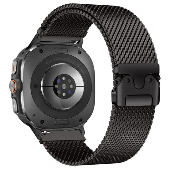 For Galaxy Watch Ultra2 2026 / 2025 / 1 2024 Umbrella Buckle Milanese Stainless Steel Watch Band(Black)