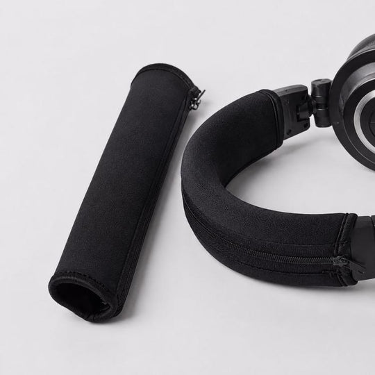 For Audio Technica ATH-M50X / M40X Neoprene Zipper Headband Cushion Pad Replacement Parts(Black)