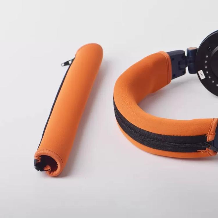 For Audio Technica ATH-M50X / M40X Neoprene Zipper Headband Cushion Pad Replacement Parts(White) - Earmuff & Pad by buy2fix | Online Shopping UK | buy2fix