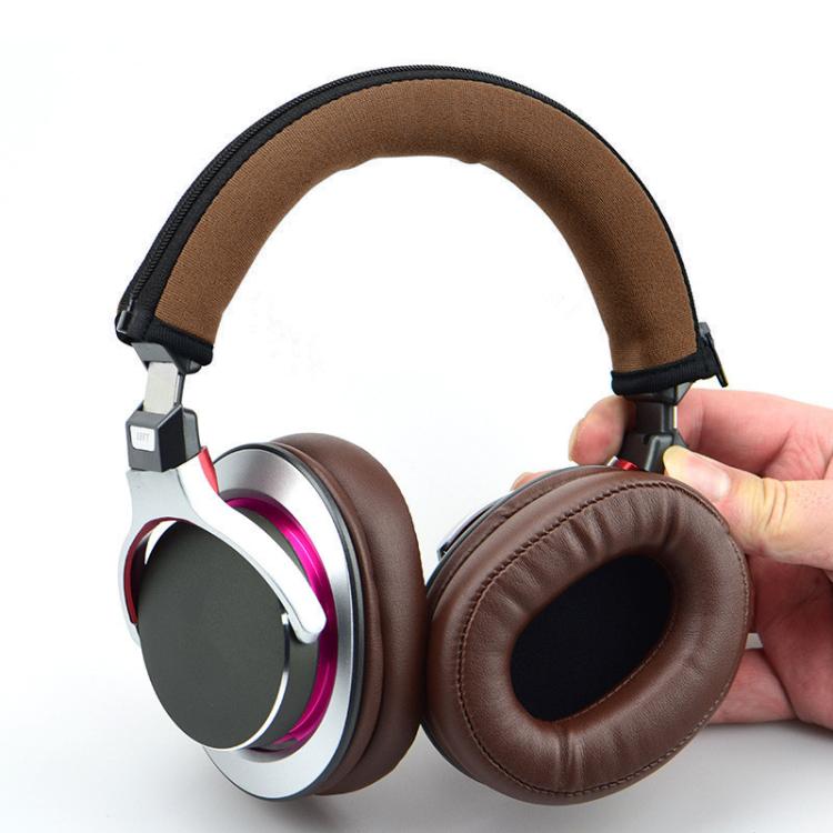 For Audio Technica ATH-MSR7 Neoprene Zipper Headband Cushion Pad Replacement Parts(Brown) - Earmuff & Pad by buy2fix | Online Shopping UK | buy2fix