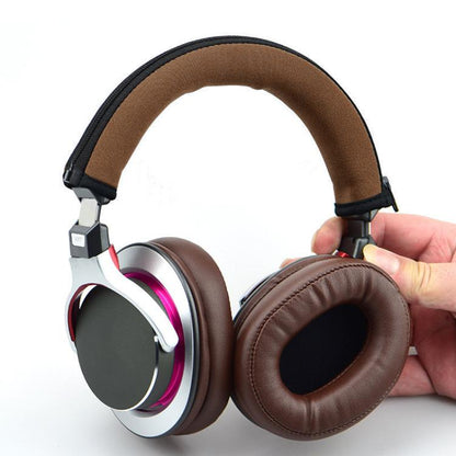 For Audio Technica ATH-MSR7 Neoprene Zipper Headband Cushion Pad Replacement Parts(Brown) - Earmuff & Pad by buy2fix | Online Shopping UK | buy2fix